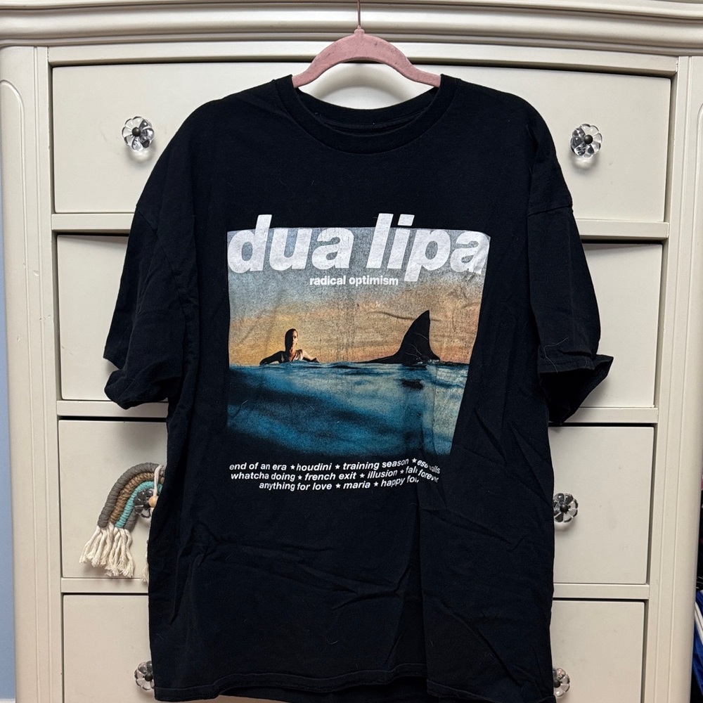 Dua Lipa Black Graphic T-Shirt
